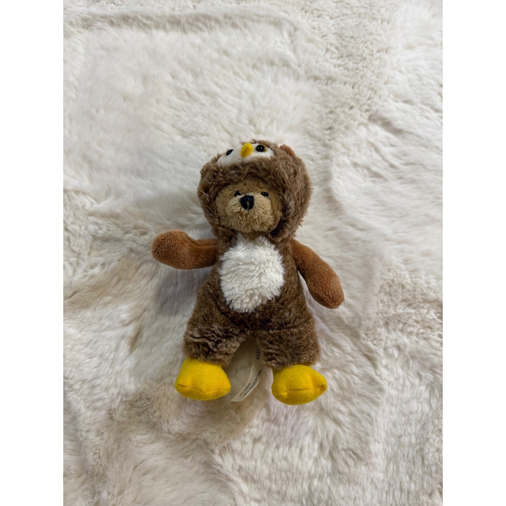 Ganz Plush Teddy Bear Small Brown Owl Costume Soft Stuffed Animal Toy Nursery